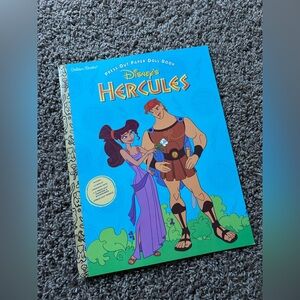 Vintage Disney Hercules Paper Dolls Book Uncut 1997 Golden Books